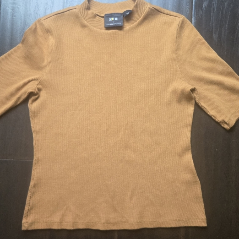Anthropologie Maeve Amber Ribbed Top